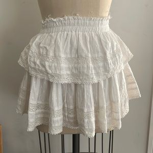 Ruffle skirt with mini dots